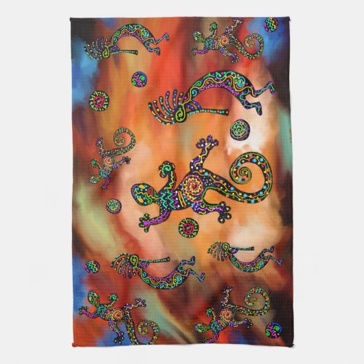 Kokopelli Art Theedoek (Verticaal)