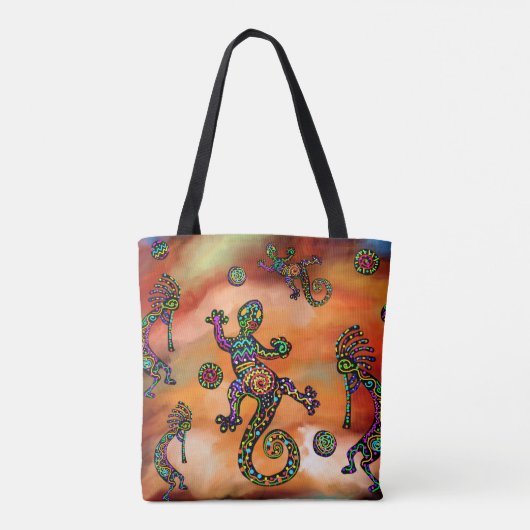 Kokopelli Art Tote Bag (Achterkant)