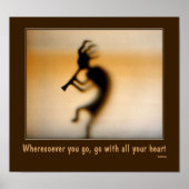 Kokopelli Attitude Confucius Quote Inspirerend Poster (Voorkant)
