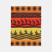 Kokopelli Aztec Tribal Desert Zuidwest Design Fleece Deken (Voorkant)