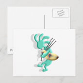 Kokopelli Bagpipes Briefkaart (Voorkant / Achterkant)