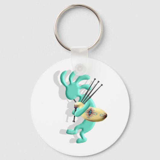 Kokopelli Bagpipes Sleutelhanger (Voorkant)