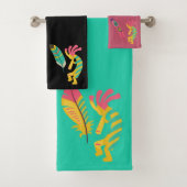 Kokopelli Bathroom Towel Set uit het zuidwesten Bad Handdoek (Insitu)
