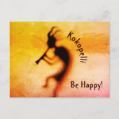 Kokopelli be Happy Inspirerend Briefkaart (Voorkant)