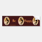 Kokopelli be Happy Inspirerend Bumpersticker (Voorkant)