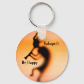 Kokopelli be Happy Inspirerend Sleutelhanger (Voorkant)