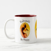 Kokopelli be Happy Inspirerend Tweekleurige Koffiemok (Links)