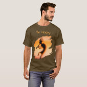 Kokopelli Be Happy   T-shirt (Voorkant volledig)