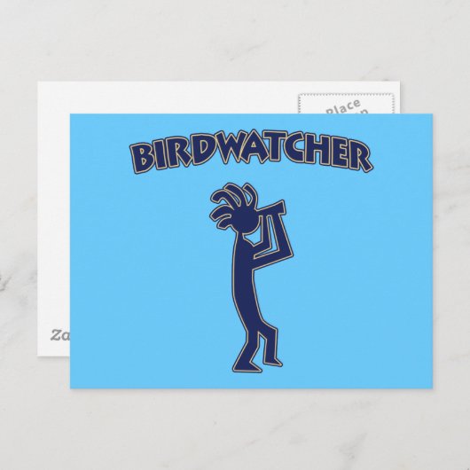 Kokopelli Birdwatcher Briefkaart (Voorkant / Achterkant)