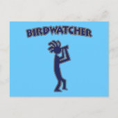 Kokopelli Birdwatcher Briefkaart (Voorkant)