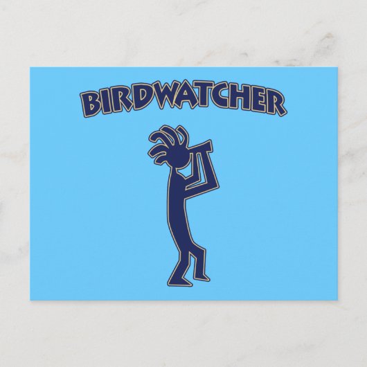 Kokopelli Birdwatcher Briefkaart (Voorkant)