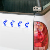 Kokopelli Blue Bumpersticker (Op Truck)