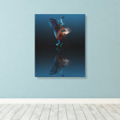 Kokopelli Blues Music 14"x24" Canvas Afdruk (Insitu (Houten vloer))