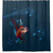 Kokopelli Blues Music 2 Shower Curtain Douchegordijn (Voorkant)