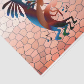 Kokopelli Blues Music 2 Sunset Decoupage Tissuepapier (Detail)