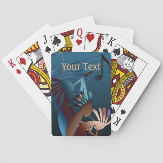 Kokopelli Blues Music Pokerkaarten (Achterkant)