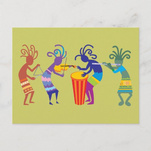 Kokopelli Briefkaart (Voorkant)