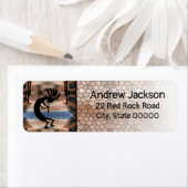 Kokopelli Brown Landscape Return Label (Insitu)