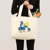 Kokopelli Chopper Grote Tote Bag (Voorkant (product))