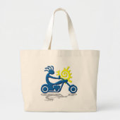 Kokopelli Chopper Grote Tote Bag (Voorkant)