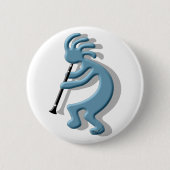 Kokopelli Clarinet Ronde Button 5,7 Cm (Voorkant)