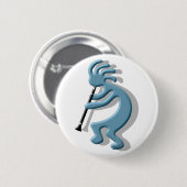 Kokopelli Clarinet Ronde Button 5,7 Cm (Voorkant /achterkant)