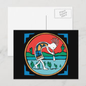 Kokopelli Color Briefkaart (Voorkant / Achterkant)