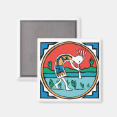 Kokopelli Color Magneet (Voorkant / Achterkant)