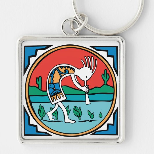 Kokopelli Color Sleutelhanger (Voorkant)