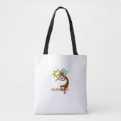 Kokopelli Concert Cool Mode Native American Tote Bag (Voorkant)