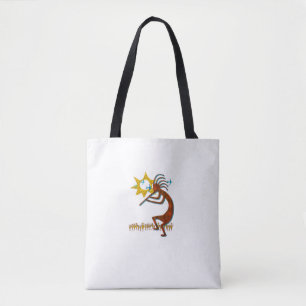 Kokopelli Concert Cool Mode Native American Tote Bag