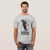 Kokopelli Dance Musician Basic Gray T T-shirt (Voorkant volledig)