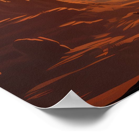 Kokopelli dansen op Cliff Edge Poster (Hoek)