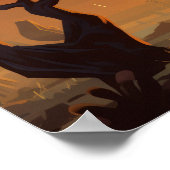 Kokopelli danst op de canyon verdieping poster (Hoek)