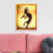 Kokopelli Deity of Good Times Canvas Afdruk (Insitu (Woonkamer))