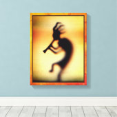 Kokopelli Deity of Good Times Canvas Afdruk (Insitu (Houten vloer))