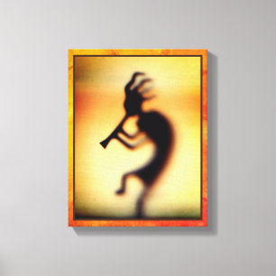 Kokopelli Deity of Good Times Canvas Afdruk