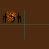 Kokopelli Desert Sun Southwest Rustic Brown DIY Stof (Delen)