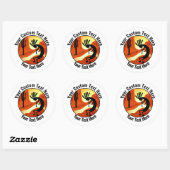 Kokopelli Desert Sunset Custom 3" Ronde Sticker (Vel)