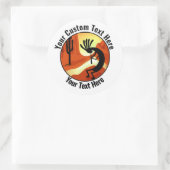 Kokopelli Desert Sunset Custom 3" Ronde Sticker (Tas)