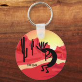 Kokopelli Desert Sunset Custom Sleutelhanger (Voorkant)