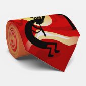Kokopelli Desert Sunset Necktie Stropdas (Opgerold)