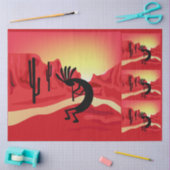Kokopelli Desert Sunset Southwest Decoupage Set Tissuepapier (Craft)