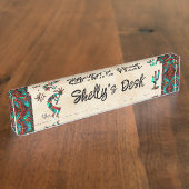 Kokopelli Desk Name Bord Naambordje (Zijkant)