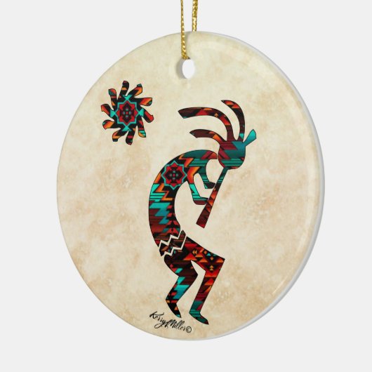 KOKOPELLI DIE HET VLOOT VAN KERAMISCH ORNAMENT SPE (Links)