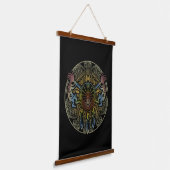 Kokopelli Duo - Man in het doolhof - Dreamcatcher Hangend Wandkleed (Gebogen)