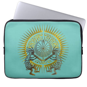 Kokopelli Duo - Man in het doolhof - zo 1 Laptop Sleeve