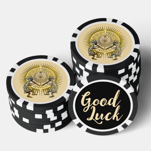 Kokopelli Duo - Man in het doolhof - zo 1 Poker Chips (Opstapeling)