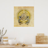 Kokopelli Duo - Man in het doolhof - zo 1 Poster (Keuken)