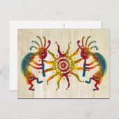 KOKOPELLI DUO SUN en uw ideeën Briefkaart (Voorkant / Achterkant)